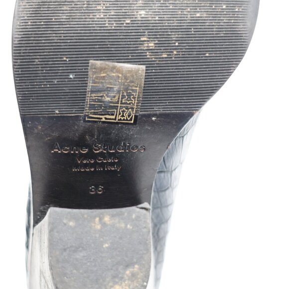 Acne Studios Star Chelsea Bootie Women's EU 36 Metallic Gray Leather Ankle Boots - Picture 11 of 11